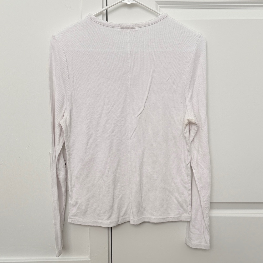 Nuuds Classic White Long Sleeve Tee - Picture 3 of 3